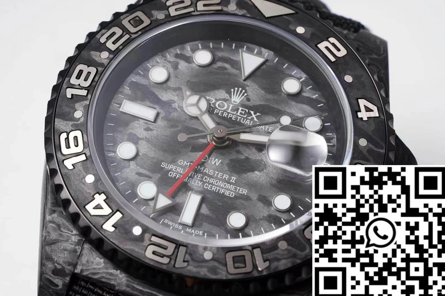 Carbon Lightweight Black Strap Fiber Fabric Diw II GMT-MASTER Rolex 1184 0809